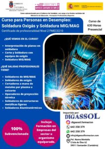 CURSO SOLDADURA OXIGÁS Y SOLDADURA MIG MAG